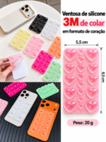 Ventosa de Coração com brilho 3M de Colar