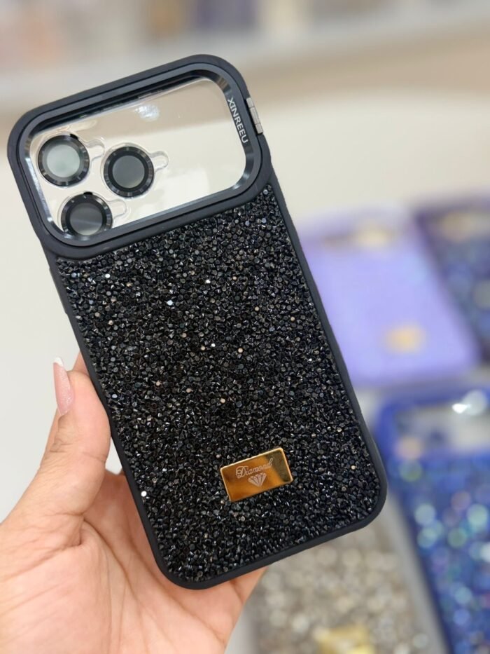 Capa Premium Luxo Pedrinha Strass com Suporte na Câmera e a película de Lente - Imagem 7
