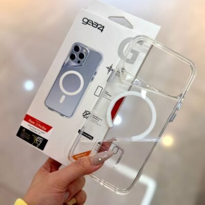 Capa GEAR4 MagSafe Transparente Não Amarela Linha 17