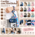 Cordão 2 in 1 com porta moeda ou pra guardar chaves e fone de bluetooth