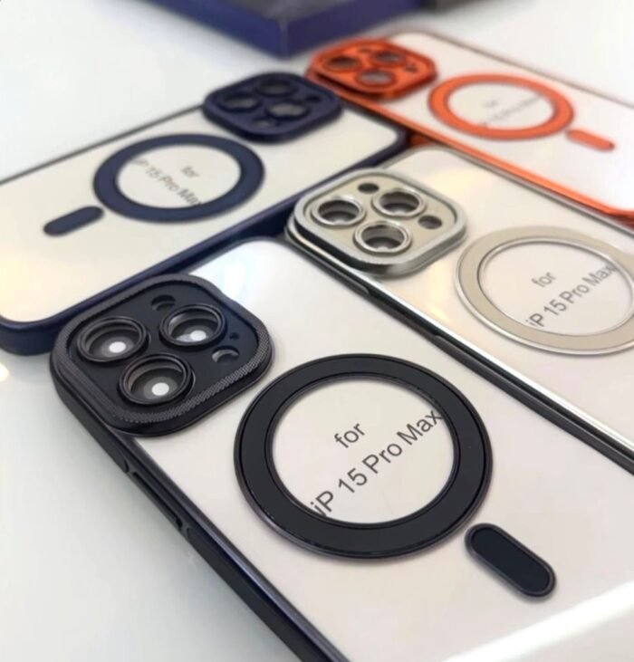 Capa TPU Borda Cor Metelica MagSafe Câmera Fechada - Imagem 3