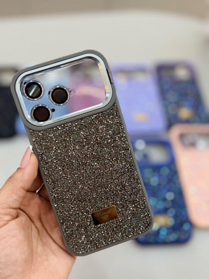 Capa Premium Luxo Pedrinha Strass com Suporte na Câmera e a película de Lente - Imagem 8