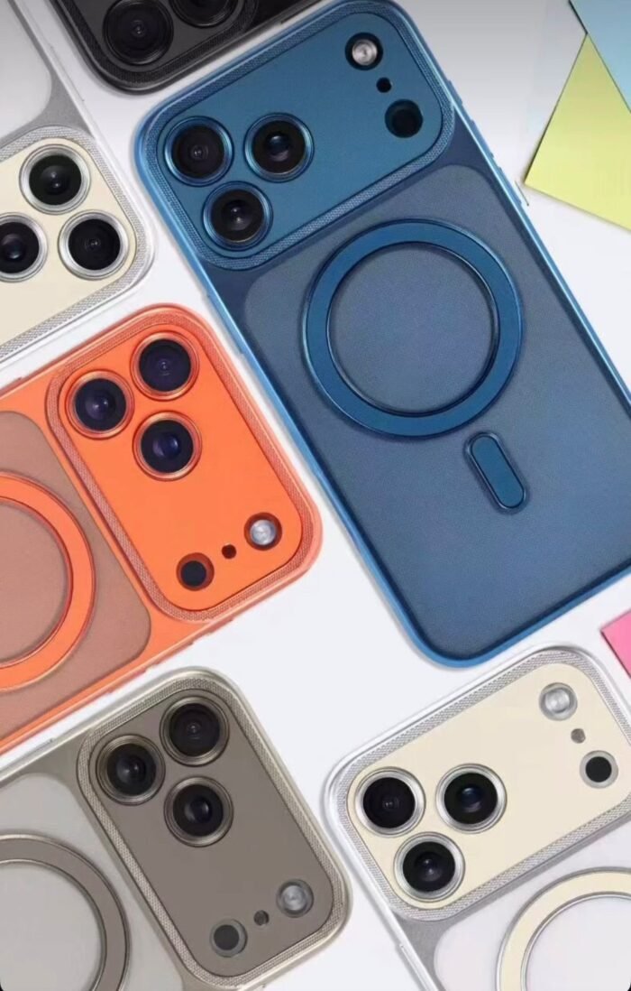 Capa TPU Borda Cor Metelica MagSafe Câmera Fechada - Imagem 2