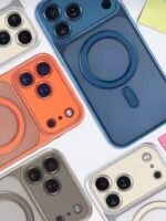 Capa TPU Borda Cor Metálica Linha 17 MagSafe Câmera Fechada