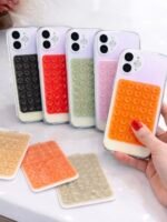 Ventosa Glitter Adesivo Colorido Grande