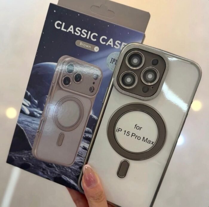 Capa TPU Borda Cor Metelica MagSafe Câmera Fechada - Imagem 5