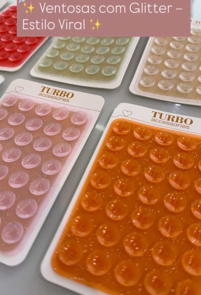 Ventosa Glitter Adesivo Colorido Grande - Imagem 8