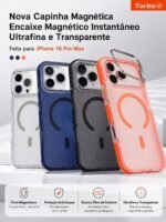 Capa Premium Listras Fosca MagSafe com Suporte na Câmera e Película de Lente - Imagem 2