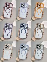 Capa Premium Borda Colorida Magsafe Linha 17 com Suporte na Camera e Película de Lente - Imagem 10