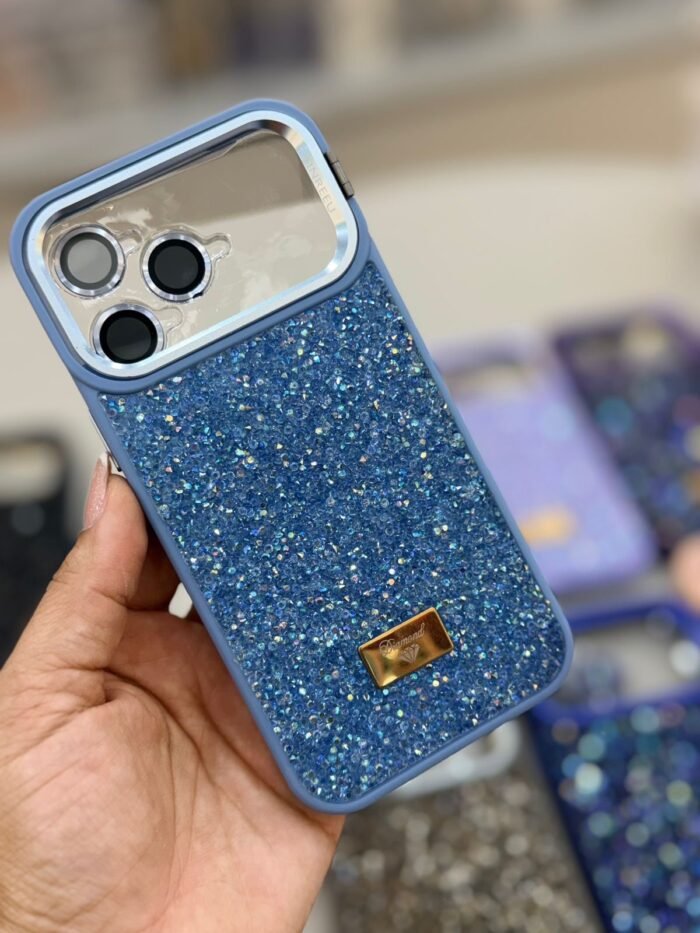 Capa Premium Luxo Pedrinha Strass com Suporte na Câmera e a película de Lente - Imagem 10