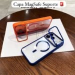 Capa Premium Borda Colorida Magsafe Linha 17 com Suporte na Camera e Película de Lente - Imagem 7