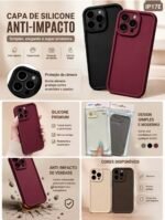 Capa silicone macio de color sólida airbag com proteção câmera - Imagem 2