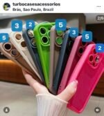 Capa silicone macio de color sólida airbag com proteção câmera - Imagem 4