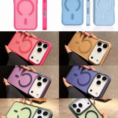 Capa Bold Aro Metálico Ressaltado Câmera com magsafe Fosca