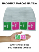 Kit Limpeza álcool Aplicação Tela De Celular Película Vidro 500 Unds