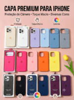 Case Silicone Minimalista Premium da Apple com Maçã