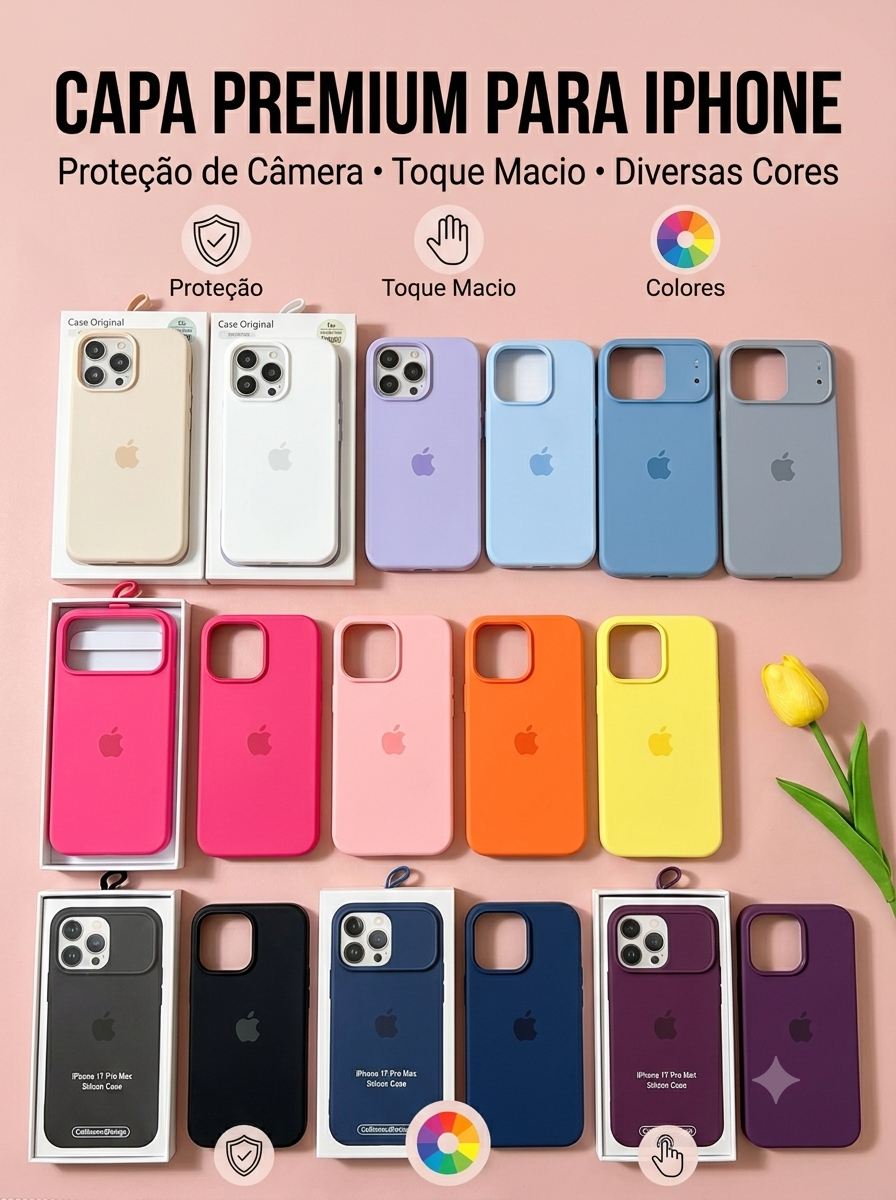 img_3602 Case Silicone Minimalista Premium da Apple com Maçã - Imagem 1