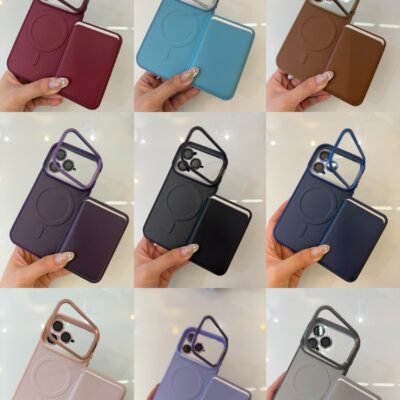 Capa Couro Porta Cartão MagSafe com suporte