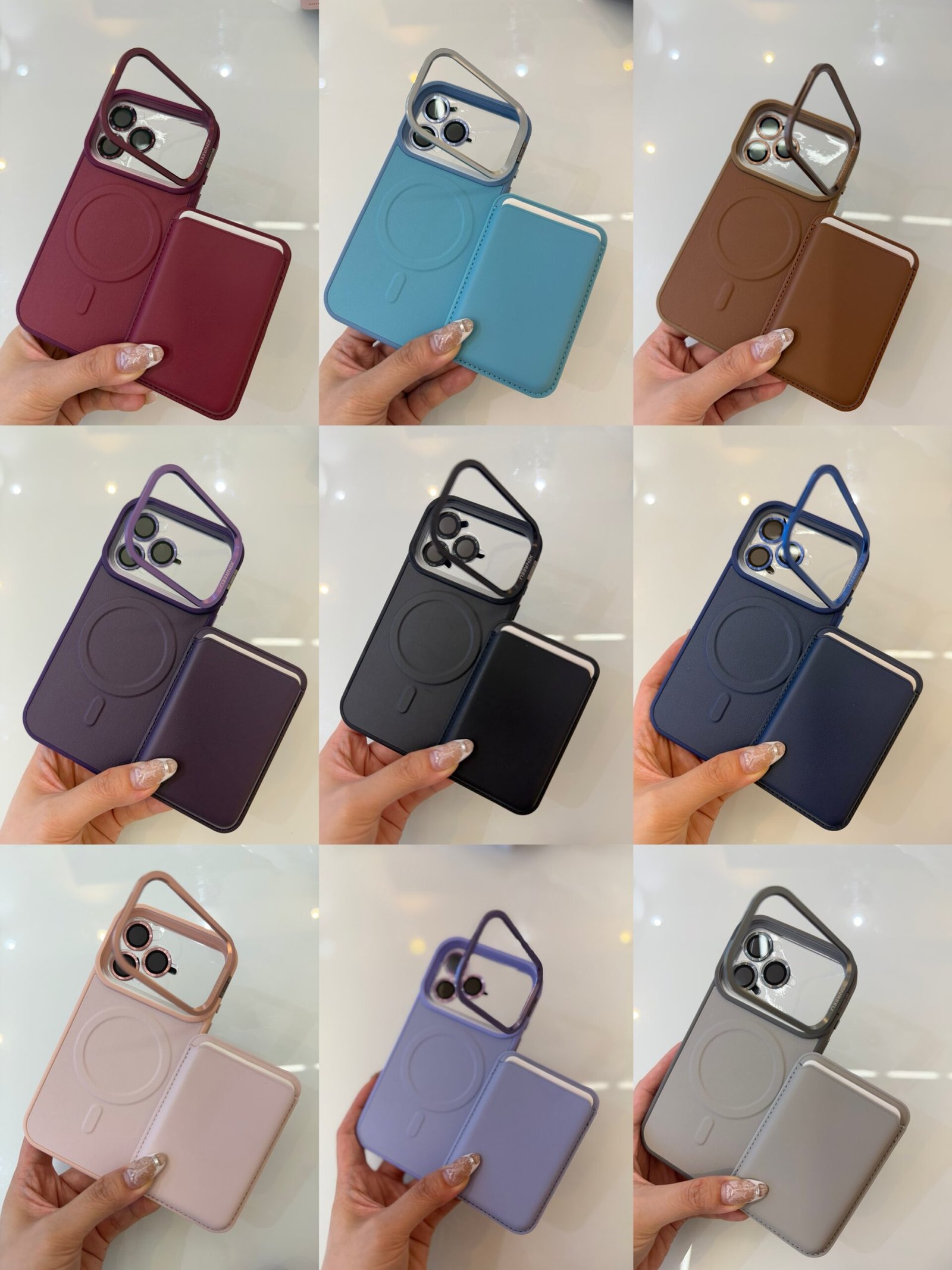 img_4680 Capa Couro Porta Cartão MagSafe com suporte - Imagem 1