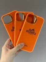 Capa Case Luxo Couro Hermes suporte na câmera - Imagem 4