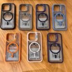 Capa Premium Borda Colorida Magsafe com Suporte na Camera e Película de Lente - Imagem 6