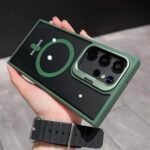 Capa Premium Borda Colorida Magsafe Linha S samsung com Suporte na Camera e Película de Lente - Imagem 9