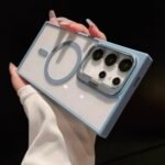 Capa Premium Borda Colorida Magsafe Linha S samsung com Suporte na Camera e Película de Lente - Imagem 7