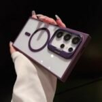 Capa Premium Borda Colorida Magsafe Linha S samsung com Suporte na Camera e Película de Lente - Imagem 5