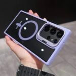 Capa Premium Borda Colorida Magsafe Linha S samsung com Suporte na Camera e Película de Lente - Imagem 3