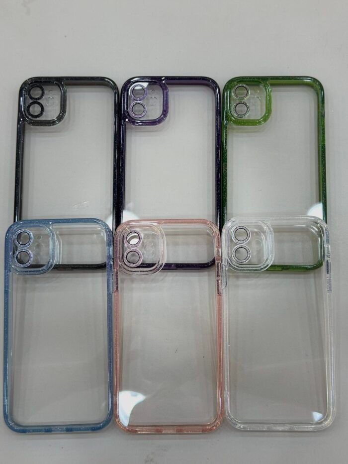 Capa Clear Transparente Borda Glitter Câmera Fechada - Imagem 11