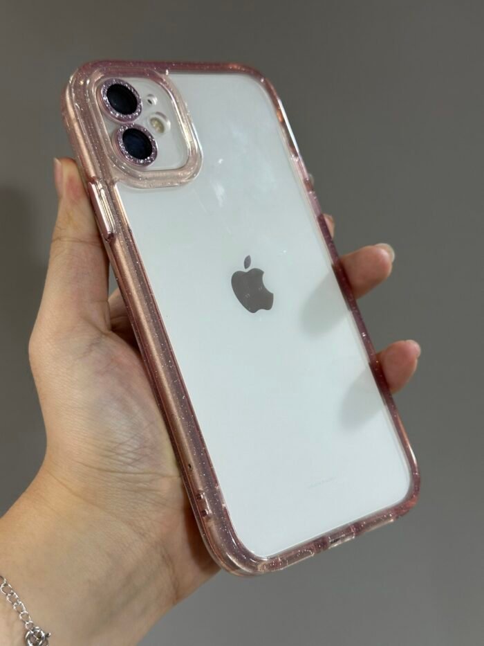 Capa Clear Transparente Borda Glitter Câmera Fechada - Imagem 7