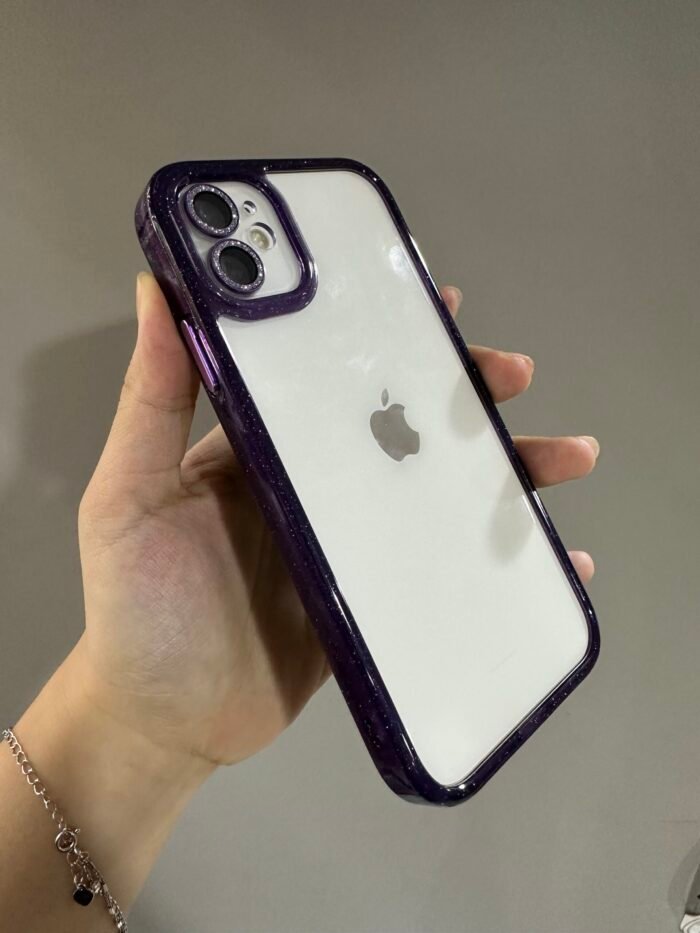 Capa Clear Transparente Borda Glitter Câmera Fechada - Imagem 4