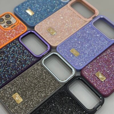 Capa Premium Luxo Pedrinha Strass com Suporte na Câmera e a película de Lente