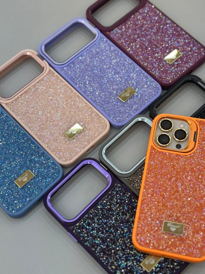 Capa Premium Luxo Pedrinha Strass com Suporte na Câmera e a película de Lente - Imagem 3