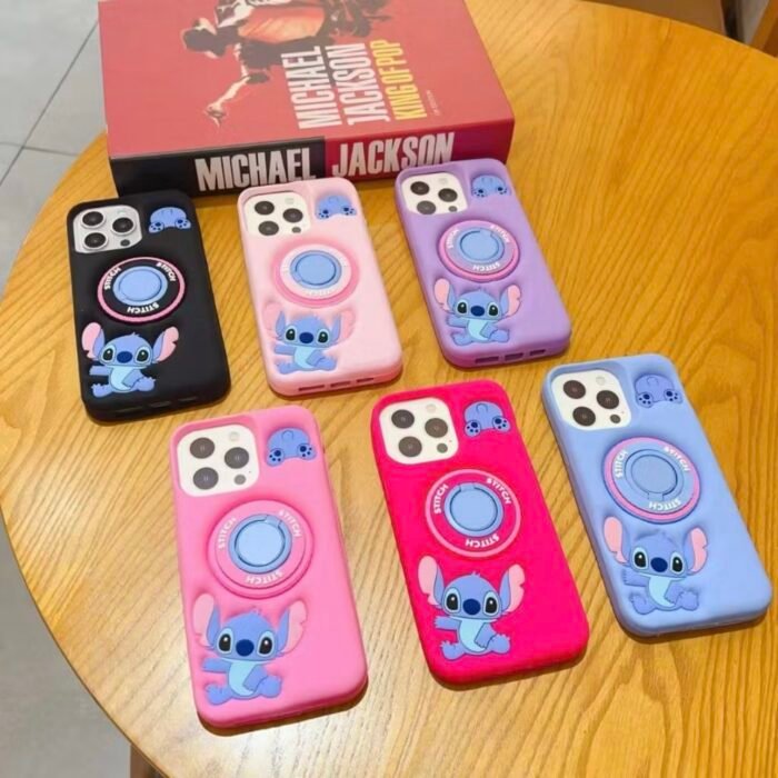 Capa Personagem Silicone Emborrachado com Pop Anel Colorido - Imagem 11