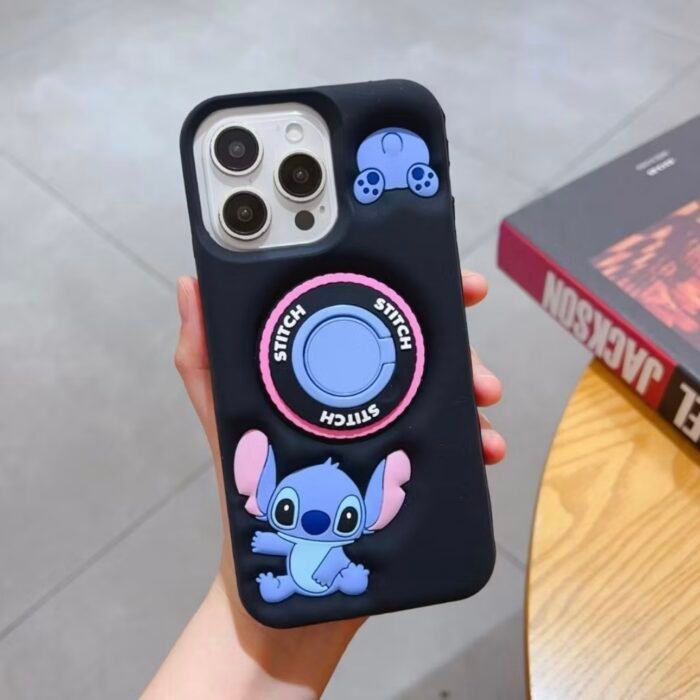 Capa Personagem Silicone Emborrachado com Pop Anel Colorido - Imagem 9