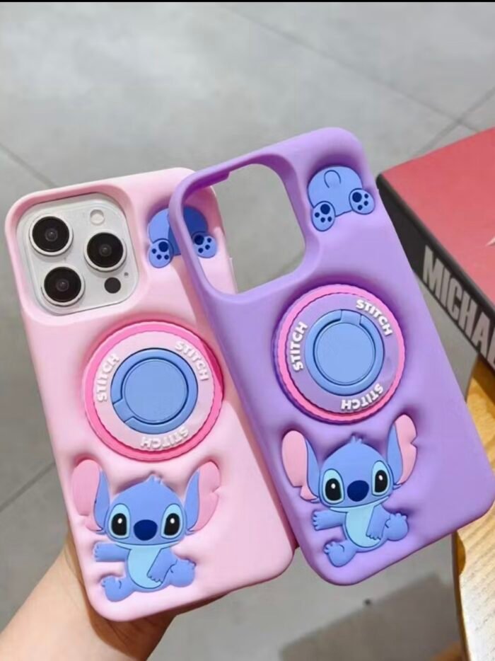 Capa Personagem Silicone Emborrachado com Pop Anel Colorido - Imagem 7