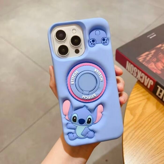 Capa Personagem Silicone Emborrachado com Pop Anel Colorido - Imagem 6