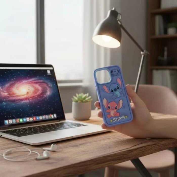 Capa Personagem Emborrachado Silicone Borda Colorida - Imagem 6