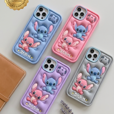 Capa Personagem Emborrachado Silicone Borda Colorida