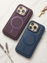 Capa Premium Couro Magsafe com Suporte Janela