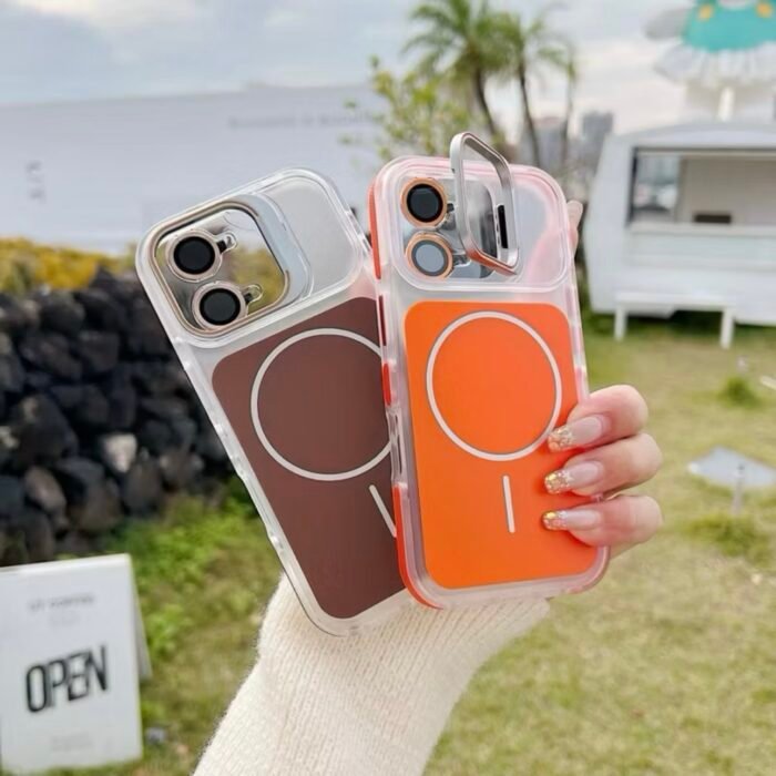 Capa Premium Color MagSafe com Suporte na Câmera e Película de Lente - Imagem 18