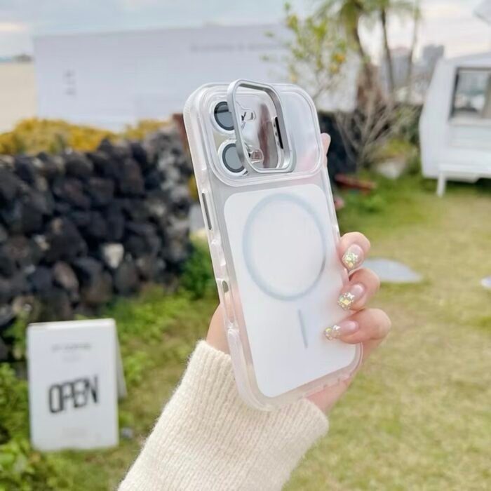 Capa Premium Color MagSafe com Suporte na Câmera e Película de Lente - Imagem 13