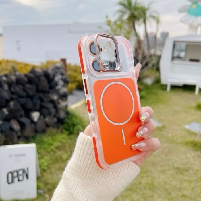 Capa Premium Color MagSafe com Suporte na Câmera e Película de Lente - Imagem 10