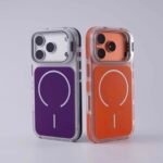 Capa Premium Color MagSafe Linha 17 com Suporte na Câmera e Película de Lente - Imagem 15