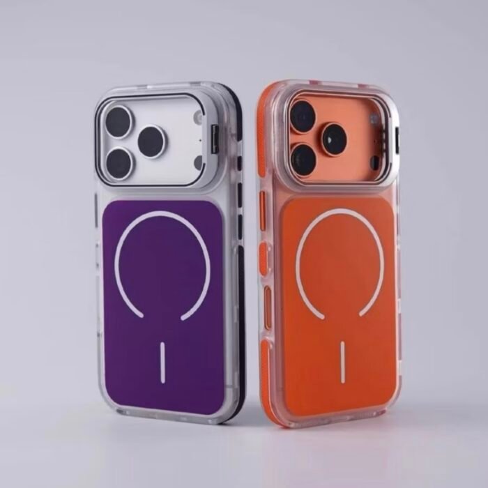 Capa Premium Color MagSafe Linha 17 com Suporte na Câmera e Película de Lente - Imagem 15