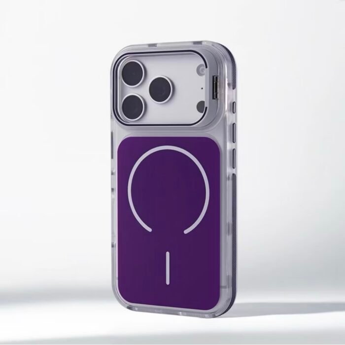 Capa Premium Color MagSafe Linha 17 com Suporte na Câmera e Película de Lente - Imagem 14