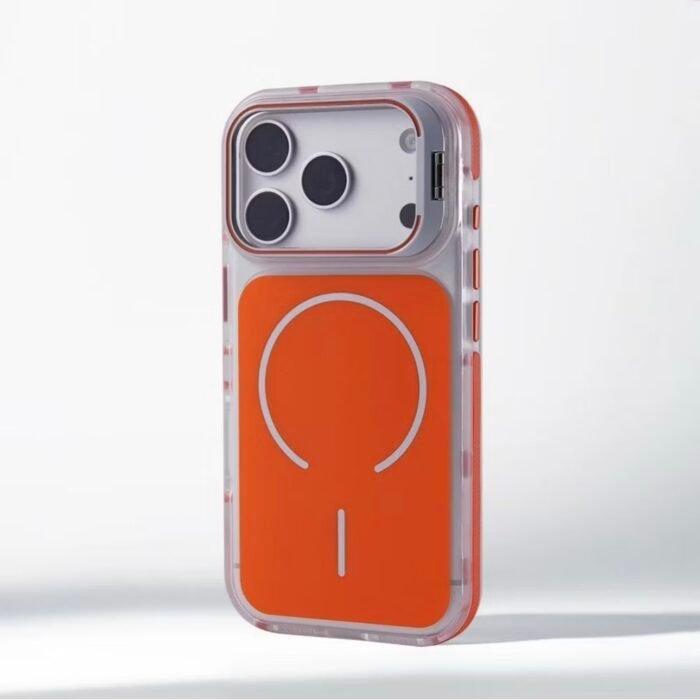 Capa Premium Color MagSafe Linha 17 com Suporte na Câmera e Película de Lente - Imagem 12