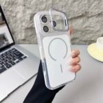 Capa Premium Color MagSafe Linha 17 com Suporte na Câmera e Película de Lente - Imagem 3