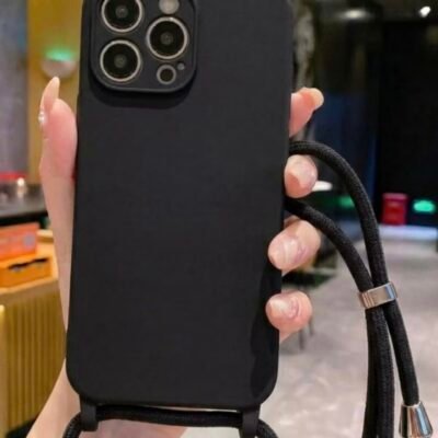 Capa Silicone com Cordão Câmera Fechada